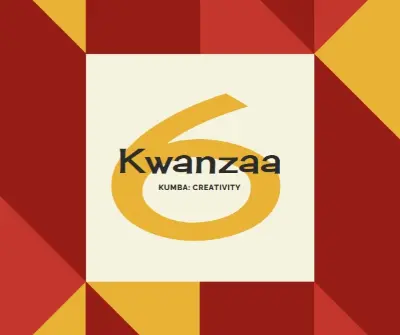 Creativity for Kwanzaa red modern-geometric-&-linear