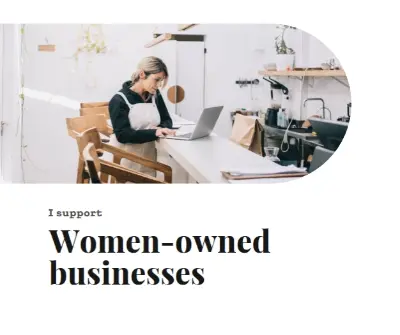 Support women-owned businesses white modern-simple