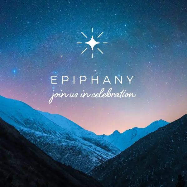 Epiphany celebration blue modern-simple