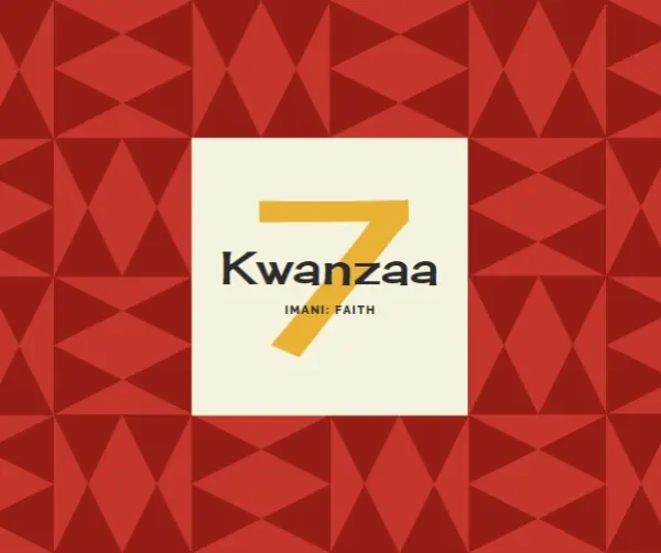 Faith for Kwanzaa red modern-geometric-&-linear