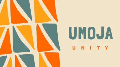 Celebrating Umoja brown whimsical-color-block