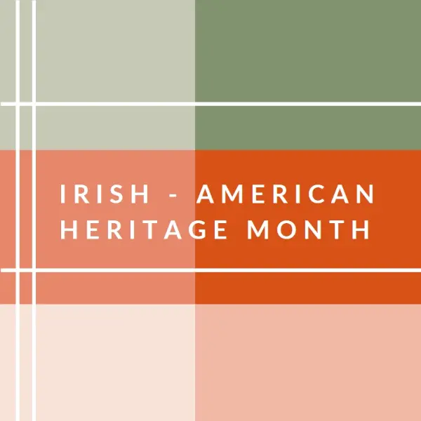 Celebrating Irish American Heritage Month orange modern-geometric-&-linear