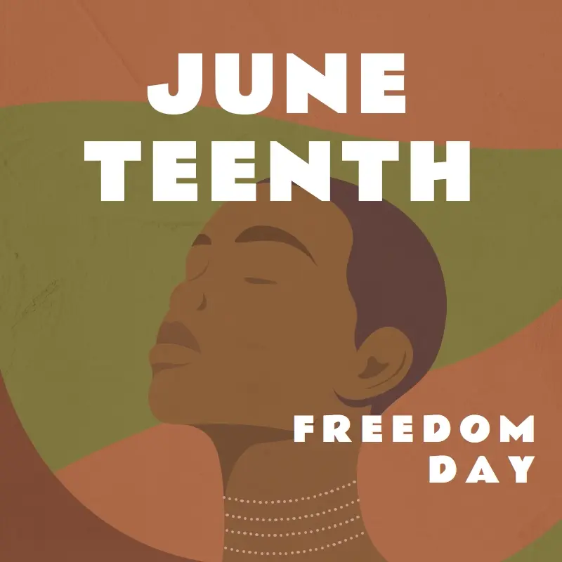 Honoring Juneteenth brown modern-color-block