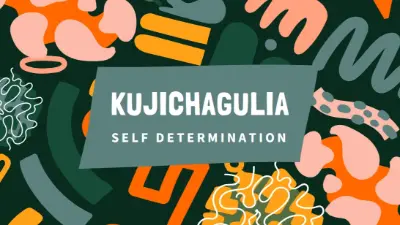 Honoring Kujichagulia green whimsical-color-block