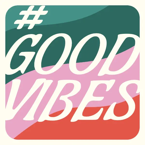 Subscribe to good vibes green vintage-retro