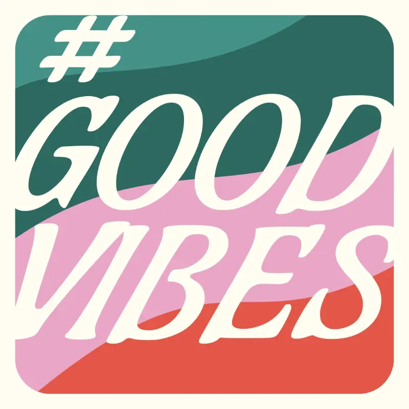 Subscribe to good vibes green vintage-retro