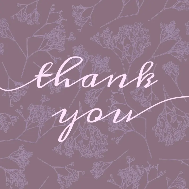 Thank hue purple vintage-botanical