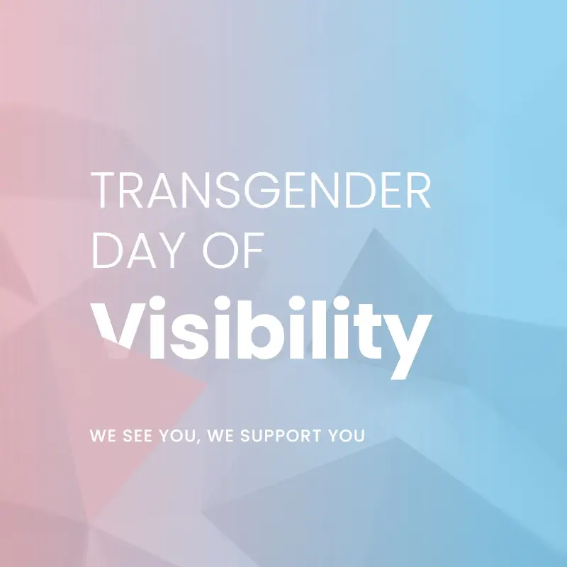 Trans Day of Visibility blue modern-geometric-&-linear