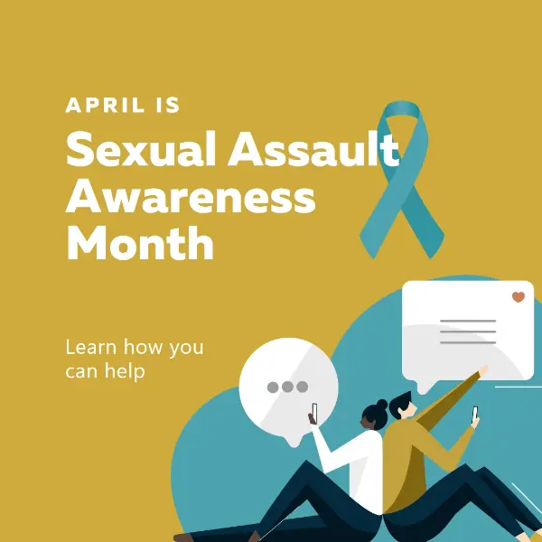 Sexual assault awareness yellow modern-color-block