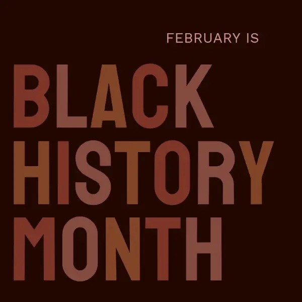 Celebrating Black History Month brown modern-bold