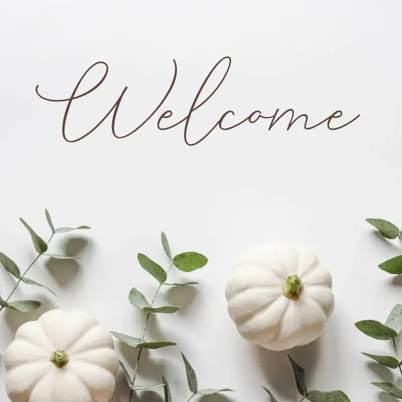 Welcome to the harvest white modern-simple