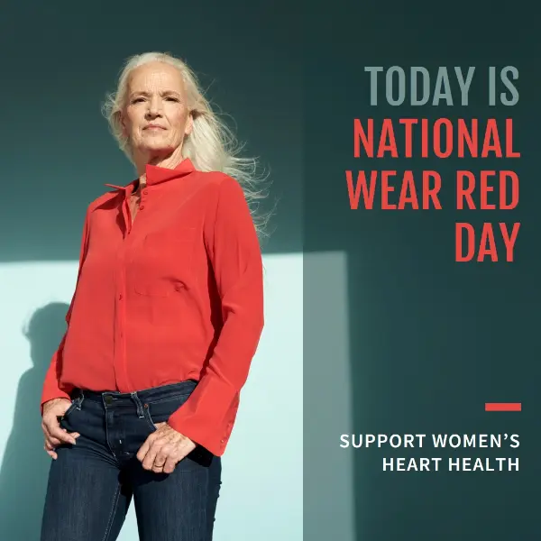 Wear red day red modern-bold