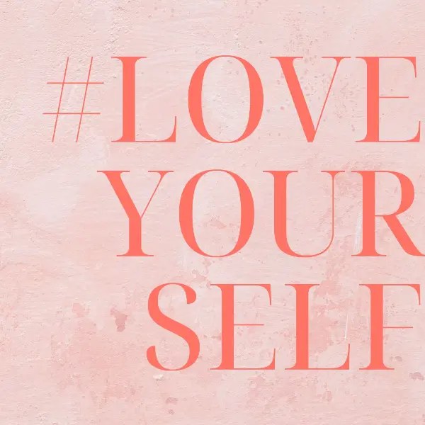 Love yourself pink modern-simple