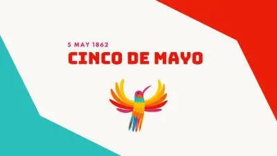 Happy Cinco de Mayo red modern-color-block