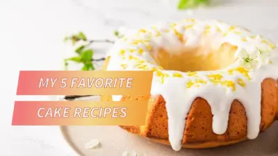 Favorite cakes yellow modern-simple