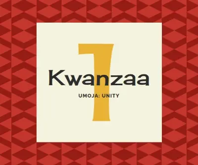 Unity for Kwanzaa yellow modern-geometric-&-linear