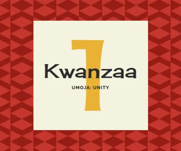 Unity for Kwanzaa yellow modern-geometric-&-linear