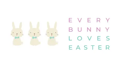 Happy Easter to every bunny white whimsical-color-block