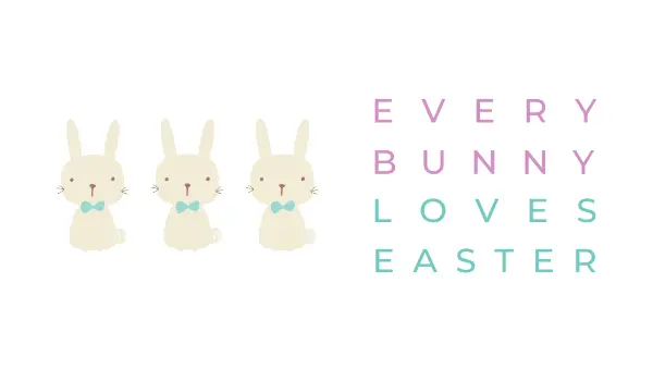 Happy Easter to every bunny white whimsical-color-block