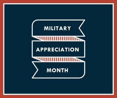 Celebrating Military Appreciation Month blue modern-simple