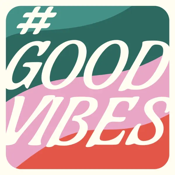 Subscribe to good vibes green vintage-retro