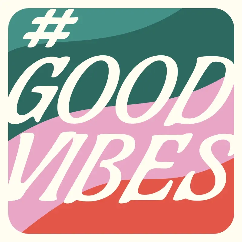 Subscribe to good vibes green vintage-retro