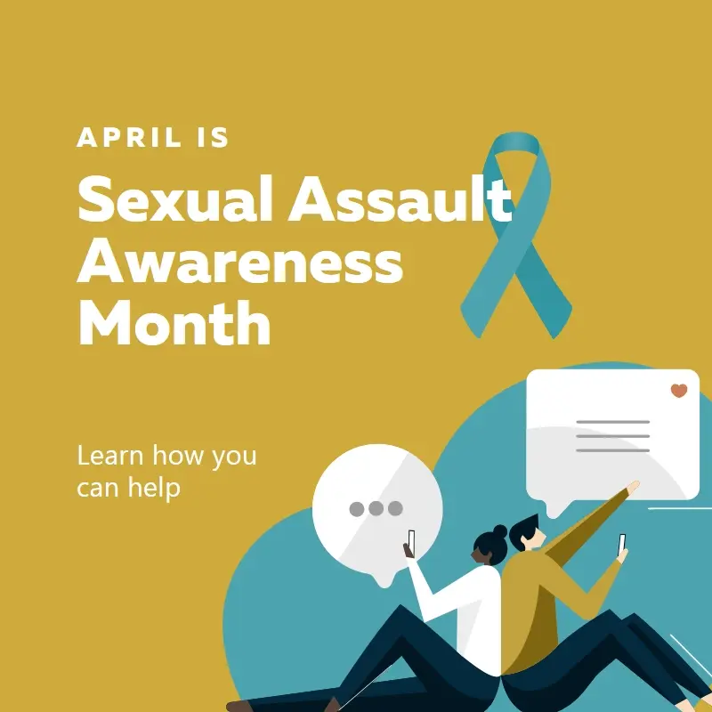 Sexual assault awareness yellow modern-color-block