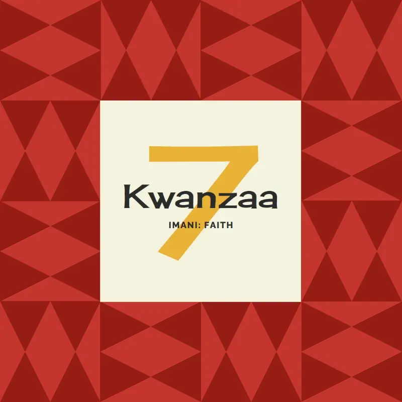 Faith for Kwanzaa red modern-geometric-&-linear