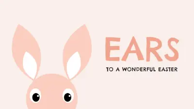 Ear-resistible Easter pink whimsical-color-block