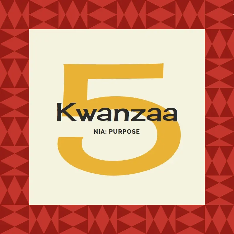 Purpose for Kwanzaa yellow modern-geometric-&-linear