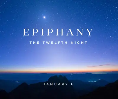 Celebrating Epiphany blue modern-simple