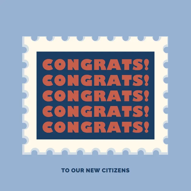 Congrats to our new citizens blue modern-simple