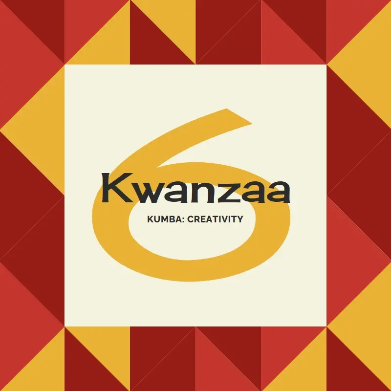 Creativity for Kwanzaa red modern-geometric-&-linear