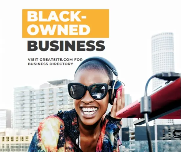 Celebrate Black-owned businesses white modern-bold