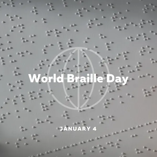 Celebrate World Braille Day gray modern-simple