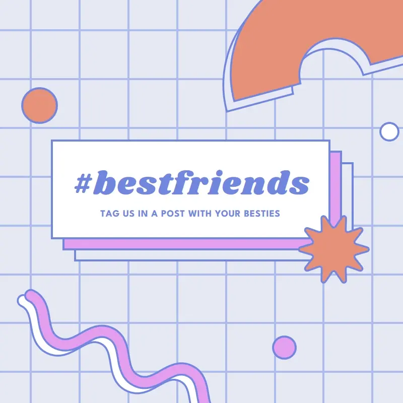 Friend trends blue vintage-retro