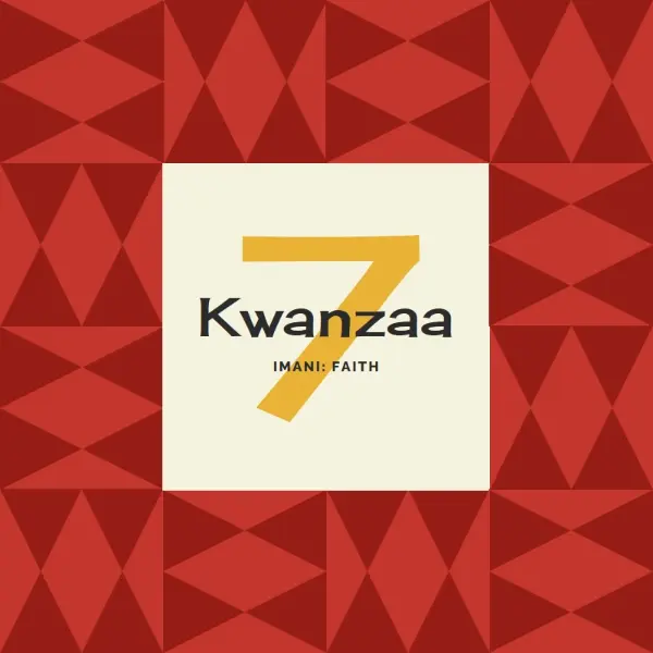 Faith for Kwanzaa red modern-geometric-&-linear