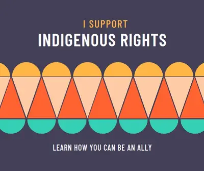 Support Indigenous rights blue modern-color-block