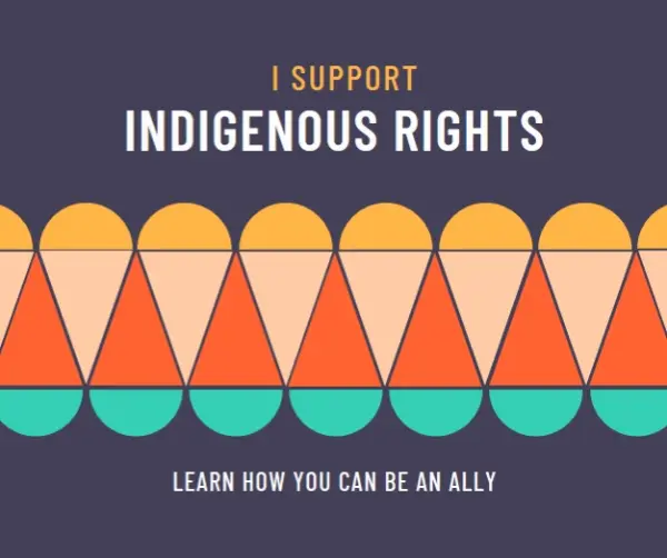 Support Indigenous rights blue modern-color-block