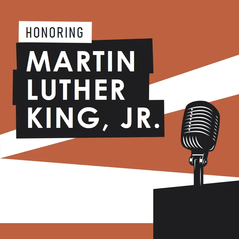 Honoring MLK Jr. brown modern-bold