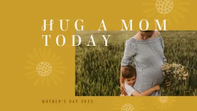 Give mom a hug yellow organic-boho