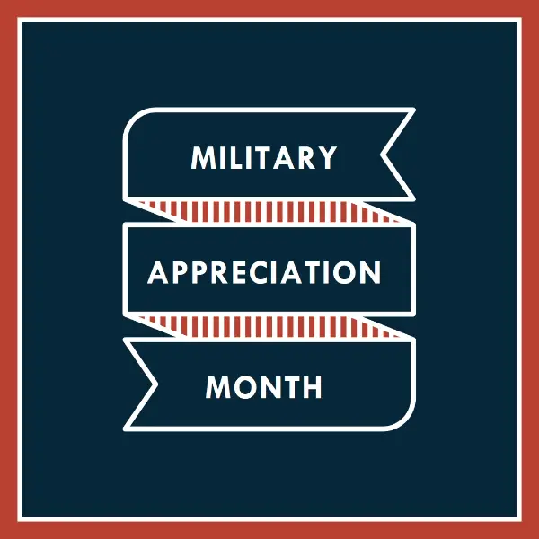 Celebrating Military Appreciation Month blue modern-simple