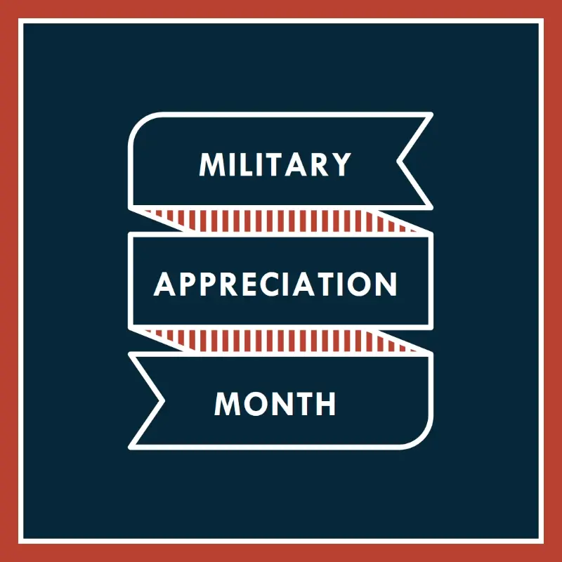 Celebrating Military Appreciation Month blue modern-simple