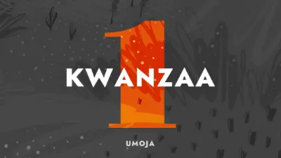 Celebrate the first day of Kwanzaa gray organic-simple