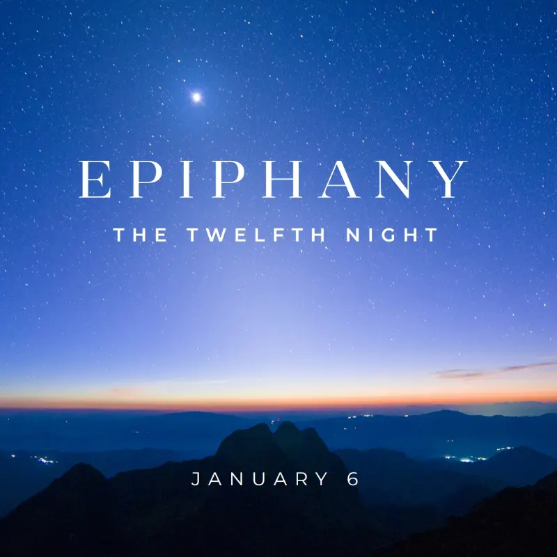 Celebrating Epiphany blue modern-simple