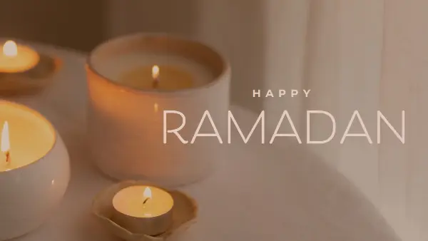 Happy Ramadan brown modern-simple