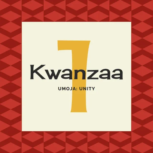 Unity for Kwanzaa yellow modern-geometric-&-linear