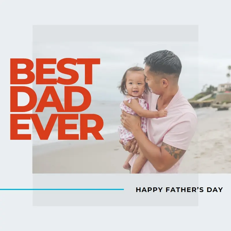 Best dad ever gray modern-bold