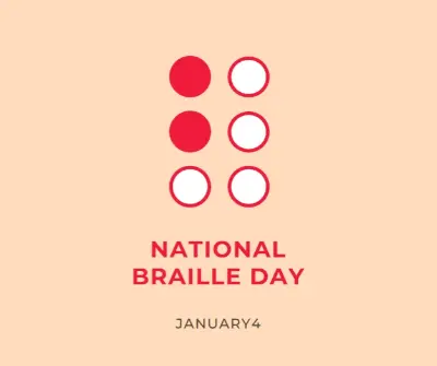 Celebrating Braille Day yellow modern-bold