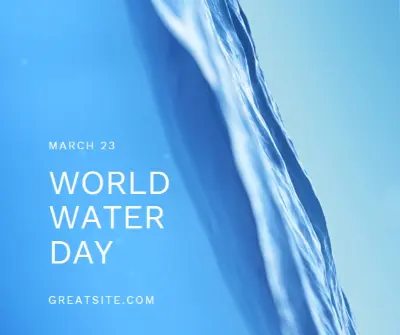 World Water Day blue modern-simple